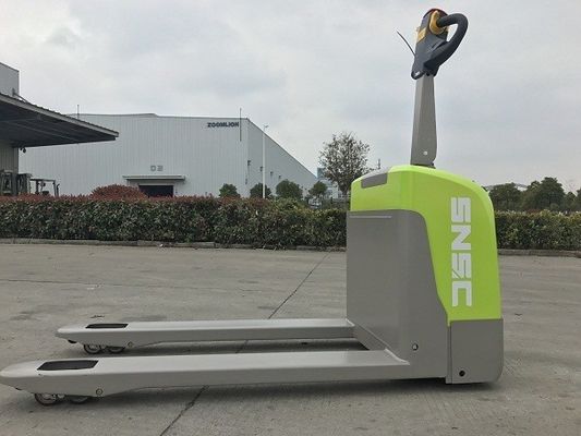 Carrinho de paletes elétrico de 1,5 toneladas, com bateria de lítio, verde