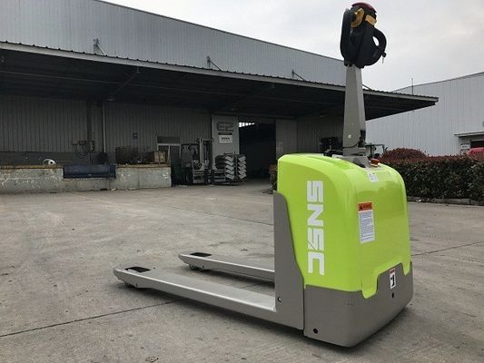 Carrinho de paletes elétrico de 1,5 toneladas, com bateria de lítio, verde