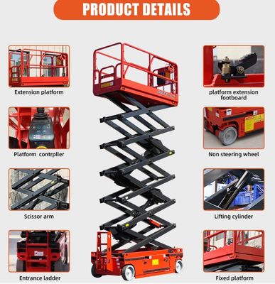Plataforma de trabalho de elevação de tesoura OEM 1T - 5T Load Electric Scissor Platform
